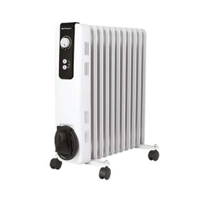 Radiador a óleo compacto e potente Orbegozo RH-2500 - Potência 2500W - Elementos de alta inércia térmica - Termostato ajustável 