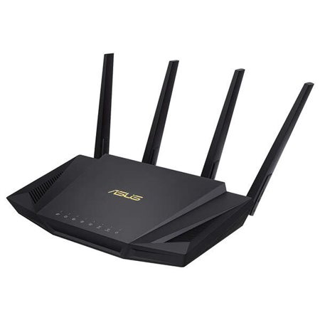 Roteador Asus RT-AX58U AX 3000 WiFi 6 Dual Band - Velocidade combinada de cerca de 3000Mbps - 4 portas LAN RJ45, 1 porta RJ45 WA