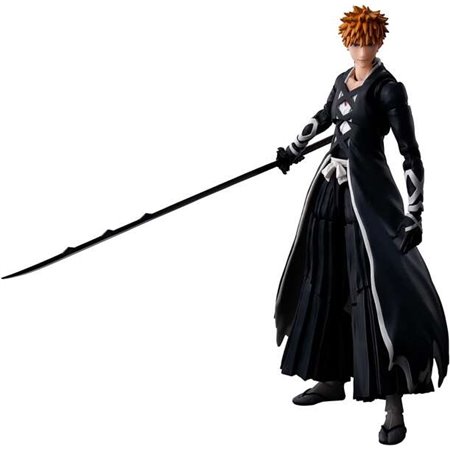 Tamashii Nations SH Figuarts Bleach: Guerra de Sangue dos Mil Anos Ichigo Kurosaki Bankai Modo Tensazangetsu - Figura Articulada