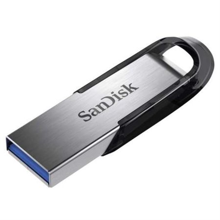 Sandisk Ultra Flair USB 3.0 Flash Drive 256 GB - Transferência de até 150 MB/s - Design metálico - Cor aço/preto (pendrive)