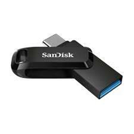 Memória Sandisk Ultra Dual Drive Go USB-C e USB-A 64 GB - Leitura de até 150 MB/s - Preto (Pendrive)