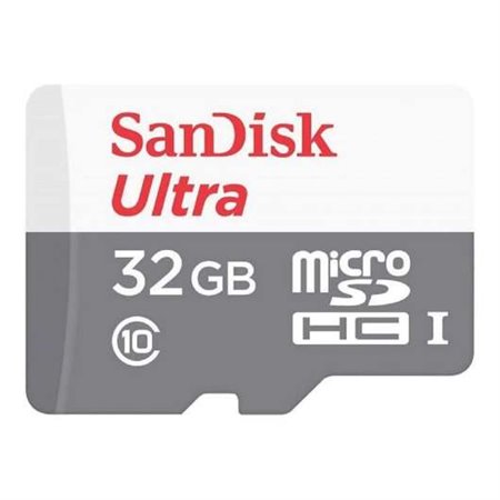 Cartão Sandisk Ultra Micro SDHC 32GB UHS-I U1 Classe 10 100MB/s + Adaptador SD