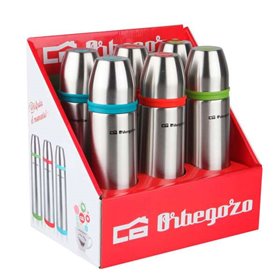 Conjunto térmico identificador de bebidas Orbegozo - Aço inoxidável resistente - Faixas coloridas - Sistema anti-derramamento -  Conjunto térmico identificador de bebidas Orbegozo - Aço inoxidável resistente - Faixas coloridas - Sistema anti-derramamento -