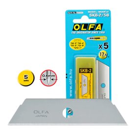 Olfa Pacote de 5 lâminas de reposição para cortadores Olfa SK-2 - Aço inoxidável Olfa Pacote de 5 lâminas de reposição para cortadores Olfa SK-2 - Aço inoxidável