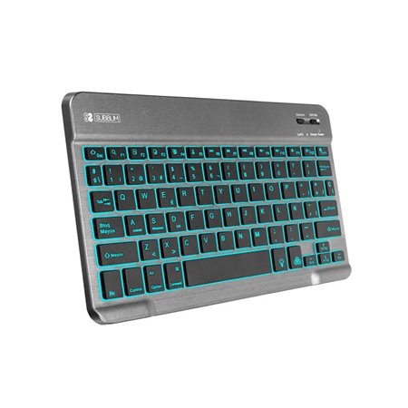 Teclado BT retroiluminado Subblim - 6 mm de espessura - Conectividade Bluetooth 3.0 - Teclas de alta precisão - Bateria recarreg