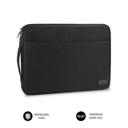 Estojo Subblim Urban 15,6" - Proteção Elegante e Funcional - Tecido Poliéster 600D - Interior Acolchoado em Espuma - Cor Preta