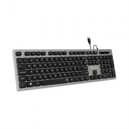 Teclado ergonômico Subblim Slim - Teclas silenciosas e côncavas - Conexão USB Plug and Play - Teclado numérico - Teclas ergonômi