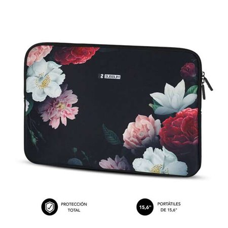 Estojo de neoprene Subblim Trendy - Espessura 3Mm - Resistência a choques e quedas - Flores coloridas