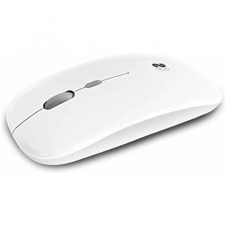 Subblim Dual Flat Mouse - Conexão Dupla - Clique Silencioso - Bateria Recarregável - Roda de Silicone - Precisão de 1600 DPI - C