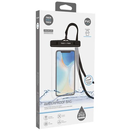 Capa Impermeável TechOneTech para Smartphone até 7" - Com Pendente - Resistência IPX8 - Fabricada em PVC