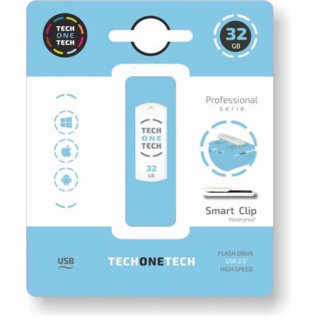 Memória TechOneTech Pro Smart Clip USB 2.0 32GB (Pendrive)