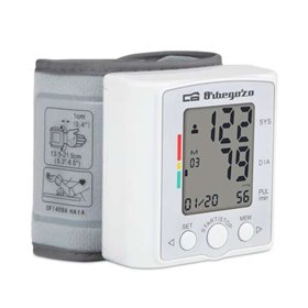 Monitor digital de pressão arterial de pulso Orbegozo - Controle de pressão arterial fácil e preciso - 60 memórias para 2 usuári