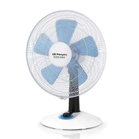 Ventilador de mesa Orbegozo TF 0148 com 4 velocidades - Modo silencioso e turbo - Design compacto e controle luminoso LED - Idea