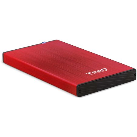 Gabinete HDD/SDD externo Tooq 2,5" até 9,5 mm SATA USB 3.0 - vermelho