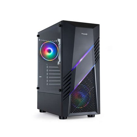 Caixa torre média para jogos Tooq Biohazard ATX/Micro-ATX/Mini-ITX RGB - Painel lateral de vidro temperado - Tamanho de unidade 