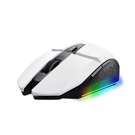 Mouse para jogos sem fio recarregável Trust - Velocidade ajustável de 800-4800 DPI - até 80 horas de reprodução - 4 opções de il