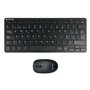 Pacote Unykach MK288 Pro de mini teclado sem fio 79 teclas + mouse 1200dpi, sem fio, 3 botões, uso ambidestro - cor preta