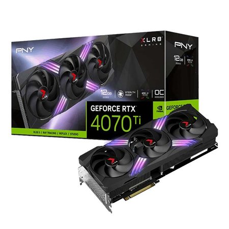 PNY GeForce RTX 4070 Ti SUPER 16GB XLR8 Gaming VERTO? Ventilador triplo DLSS 3 - Iluminação Epic-X - PCIe 4.0, HDMI, DisplayPort