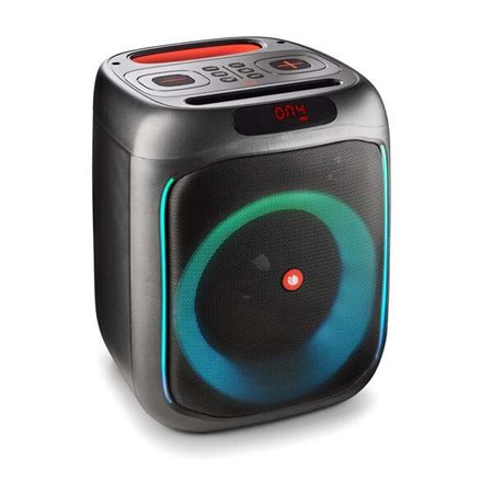 Coluna Portátil NGS Wild Swag 80W TWS Bluetooth 5.0 - Autonomia até 10h - USB e Aux In - Iluminação LED - Cor Preta