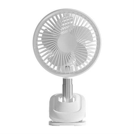 Ventilador de Mesa XO - Três Velocidades - Silencioso - Bateria 2000Mah - Acessório Modo Clip - Ajuste de Rotação 90º - 360º - T