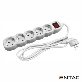 Tomada Elétrica C/ 5 Saídas Interruptor 1.5M Entac