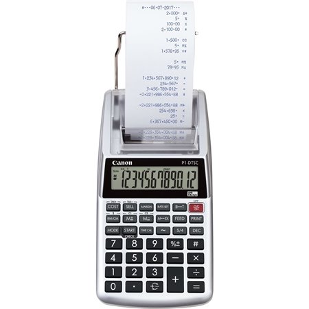 Calculadora de impressão portátil Canon p1 - dtsc ii hwb 12 dígitos