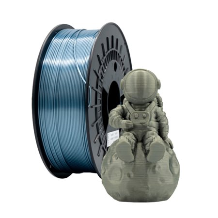 Filamento PLA SILK 3D - Diâmetro 1,75 mm - Bobina de 1 kg - Cor prata