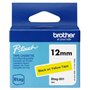 Fita Brother Btag-631 12mm - Texto preto em fundo amarelo - Medidas 12mm x 4 metros - Adequada para PTN10, PTN20, PTN25BT
