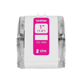Rolo de etiquetas Brother CZ1004 Original de tamanho personalizado - 25 mm x 5 m - Zero Ink