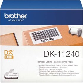Brother DK11240 - Etiquetas originais grandes multiuso pré-cortadas - 102x51 mm - 600 unidades - Texto preto sobre fundo branco