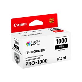 Tinteiro original Canon PFI1000 preto fosco - PFI1000MBK/0545C001