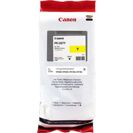 Tinteiro original Canon PFI207 amarelo - PFI207Y/8792B001