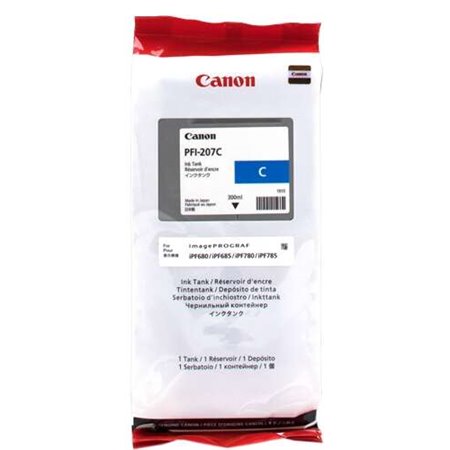 Tinteiro original Canon PFI207 Ciano - PFI207C/8790B001