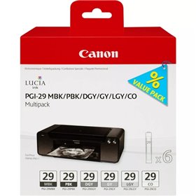 Tinteiros originais Canon PGI29, Pack de 6 unidades - 4868B018