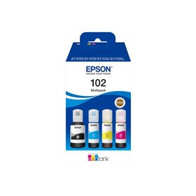 Pack de 4 frascos de tinta originais Epson 102 - C13T03R640