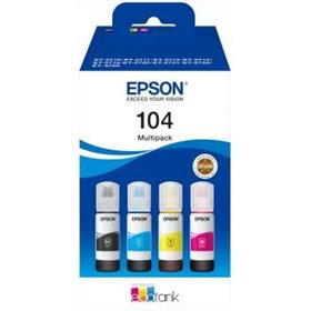 Pack de 4 frascos de tinta originais Epson 104 - C13T00P640 Pack de 4 frascos de tinta originais Epson 104 - C13T00P640