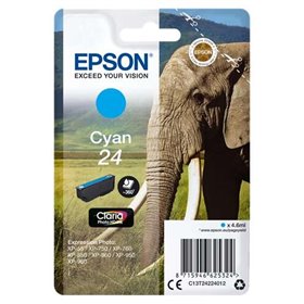 Tinteiro original Epson T2422 (24) Ciano - C13T24224012
