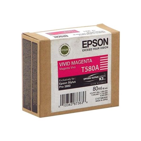 Tinteiro original Epson T580A Vivid Magenta - C13T580A00