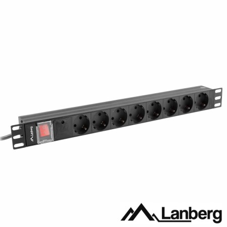 Tomada Elétrica C/ 8 Saídas Interruptor P/ Rack 19" Lanberg