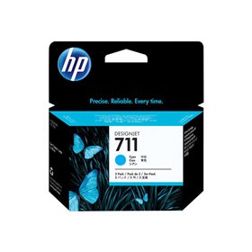 Tinteiros originais HP 711 Cyan, Pack de 3 unidades - CZ134A