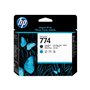 Cabeçote de impressão original HP 774 - Preto fosco, Ciano - P2W01A