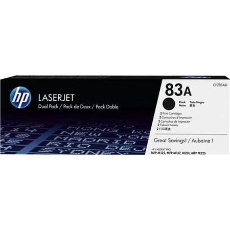 Toners originais HP CF283A pretos, Pack de 2 - 83A