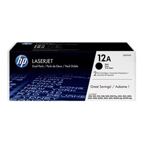 Toners originais HP Q2612A pretos, Pack de 2 unidades - 12A