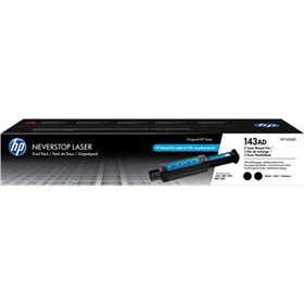Kits de recarga de toner original HP W1143A preto, Pack de 2 unidades - 143A