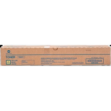 Toner original amarelo Konica Minolta TN221 - TN221Y/A8K3250