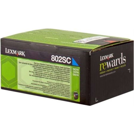 Toner original Lexmark CX310/CX410/CX510 ciano - 80C2SC0/80C2SCE/802SC