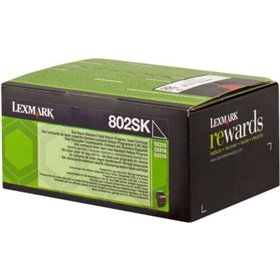 Toner original preto Lexmark CX310/CX410/CX510 - 80C2SK0/80C2SKE/802SK