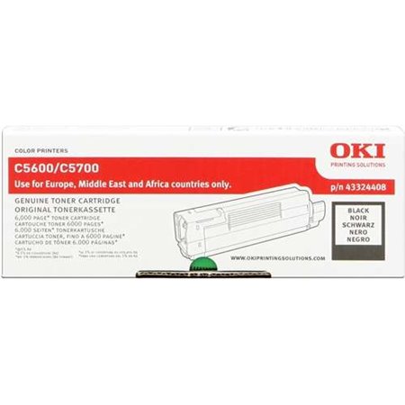 Toner original preto OKI C5600/C5700 - 43324408