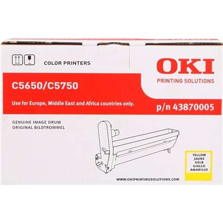 Tambor original amarelo OKI C5650/C5750 - 43870005 (tambor)