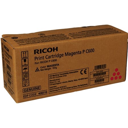 Toner original Ricoh PC600 Magenta - 408316/P C600M